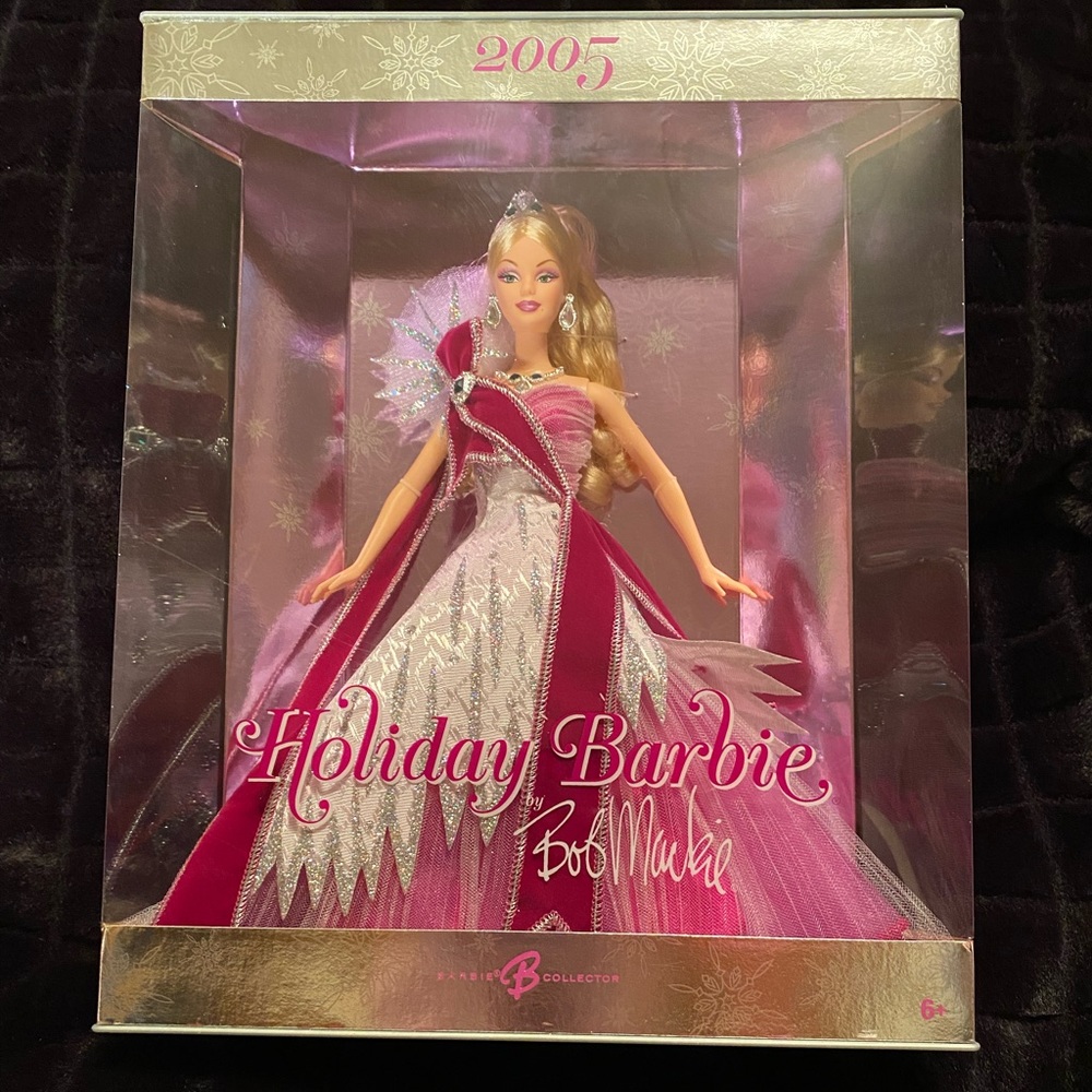 2005 Holiday Barbie by Bob Mackie in Dark Pink!! NWT!!